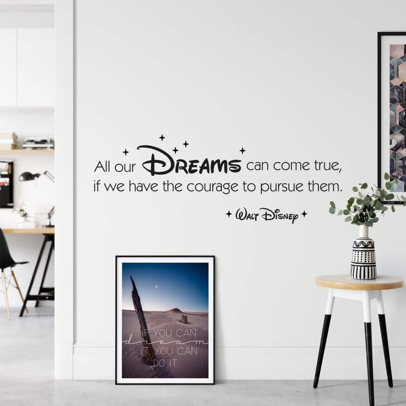 Sticker mural - All our dreams can come true...