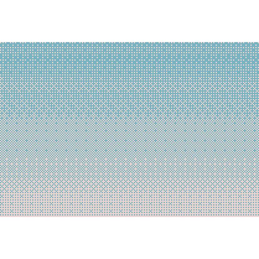 Carta da parati moderna con motivi a pixel nei toni del blu - Carta da parati in tessuto non tessuto