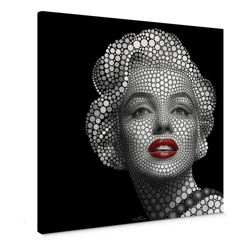 Lienzo Ben Heine - Circlismo: Marilyn Monroe