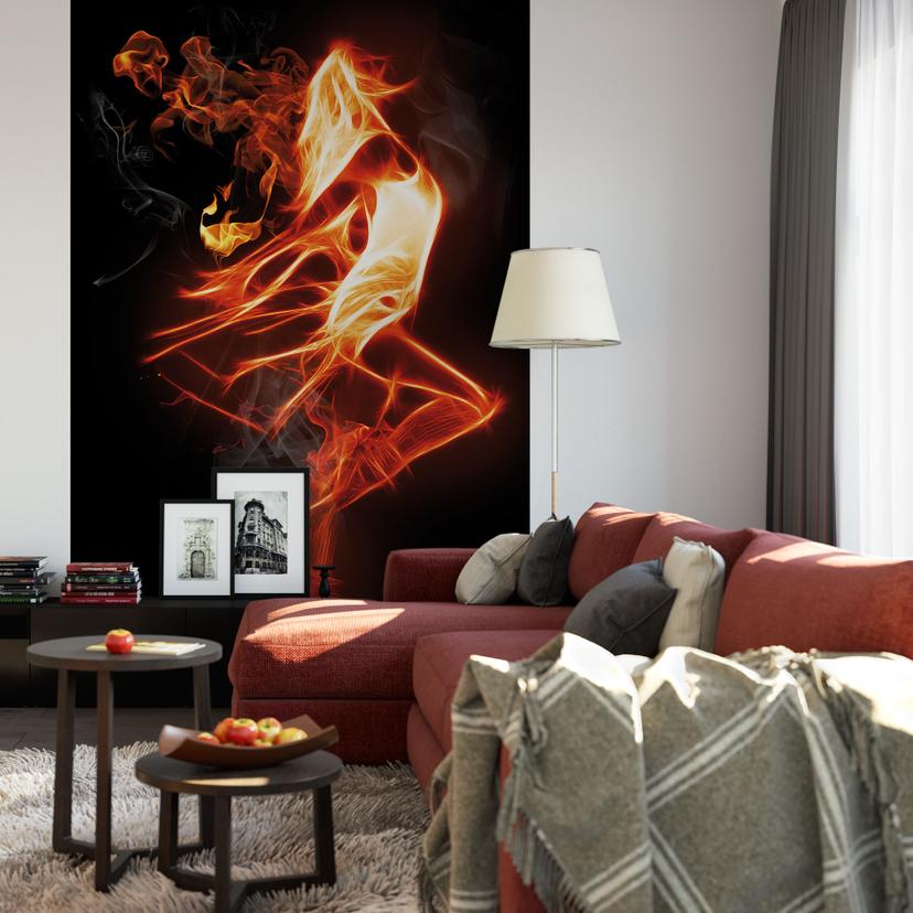 Fototapet Flame Dancer - 144x260 cm