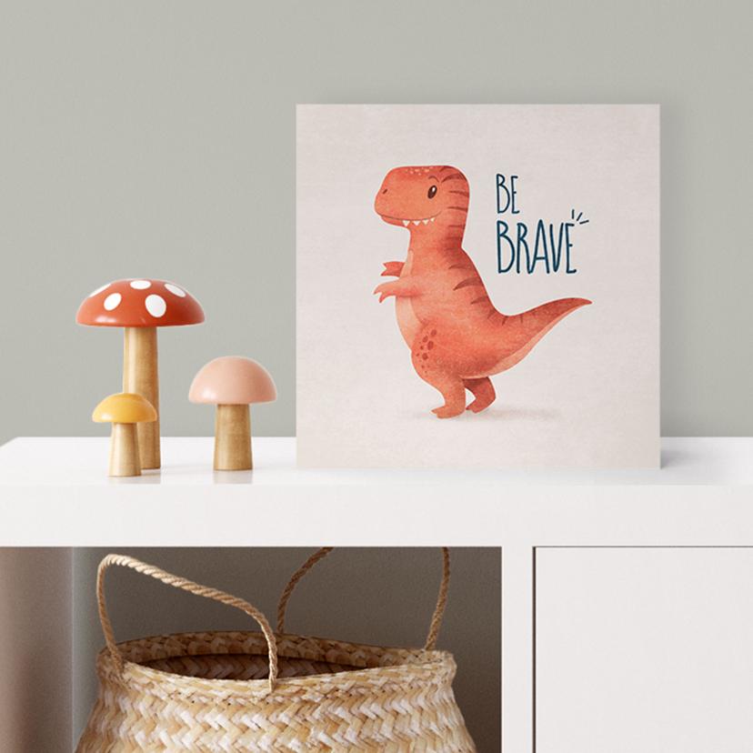 Blocco di decorazione in legno Dino Be Brave - T-Rex - Tunaboylu