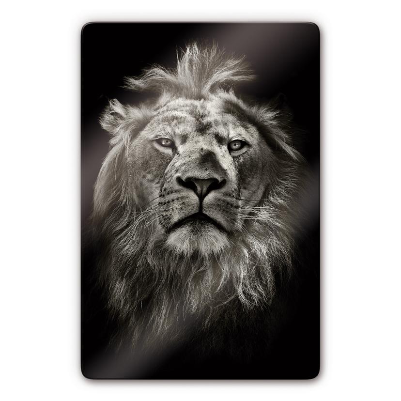 Tableau en verre - Lion