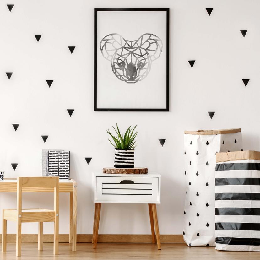 Poster - Origami Koala - Argenté