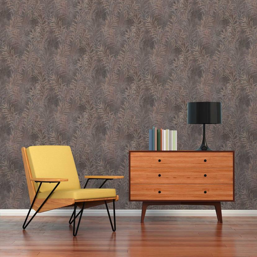 blomstertapet grå beige - natur tapet landlig stil - non-woven tapet soveværelse gang