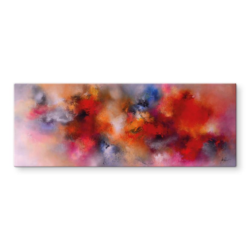Glasbillede - Abstrakt farveeksplosion - Fedrau - Panorama