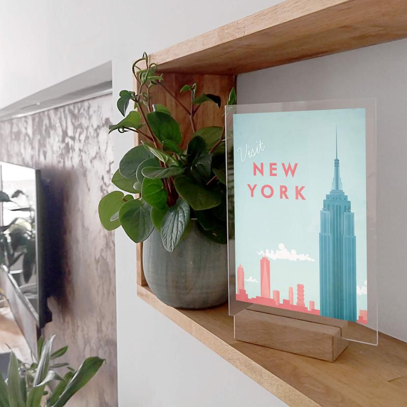 Chevalet de table en verre acrylique Rivers - New York