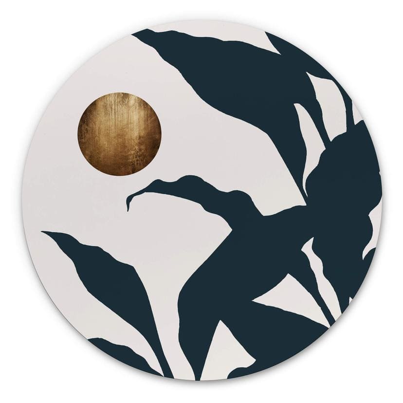 Tableau en alu-Dibond Kubistika - Dans la jungle - Rond