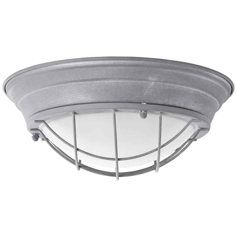 Wand- und Deckenleuchte Sina, grau, 14,5 x 34 cm, Glas Deckenlampe, dimmbar