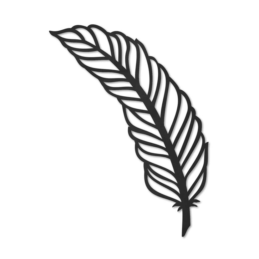 MDF - Holzdeko - Feder geschwungen