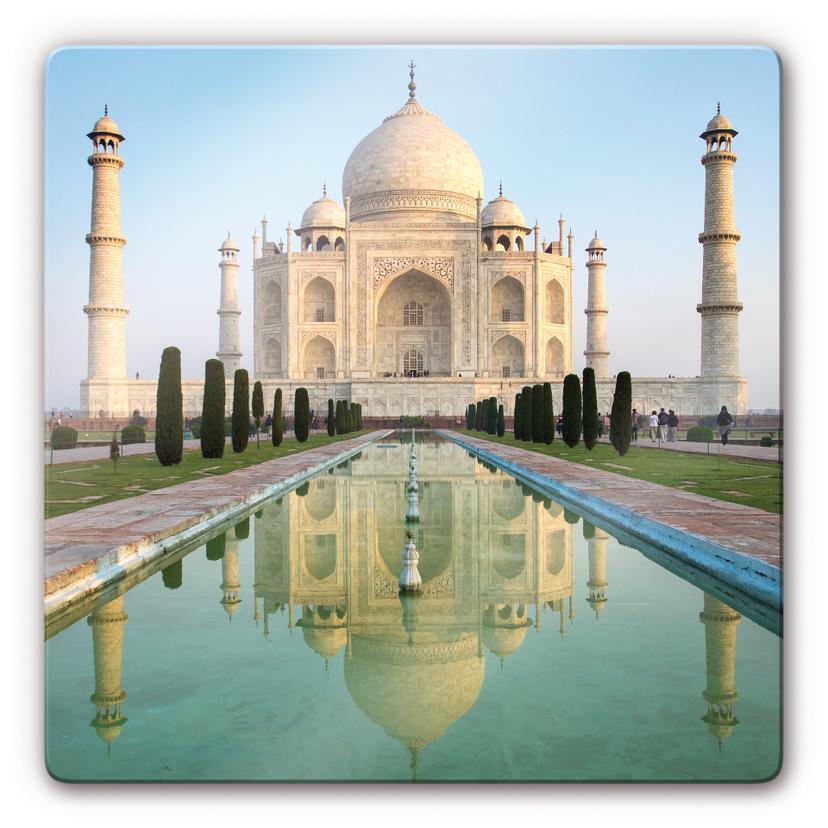 Glasbillede - Taj Mahal - Kvadratisk