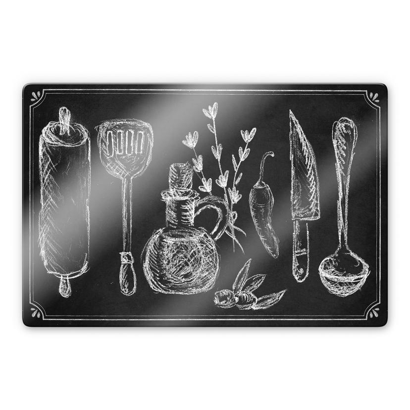 Glasschilderijen Rustic Kitchen