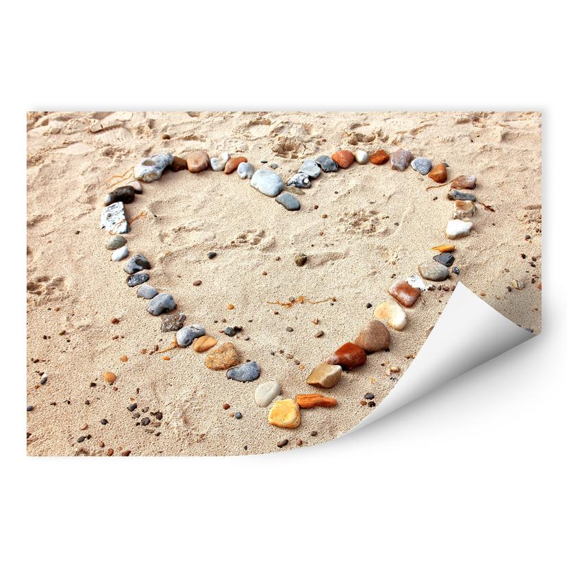 Zelfklevende Poster - Love at the Beach