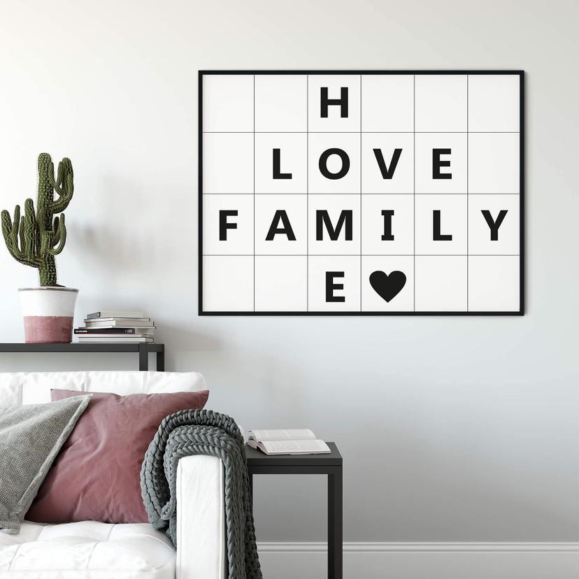 Plakat - Home Love Family