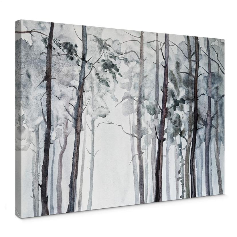 Tableau sur toile Forêt aquarelle