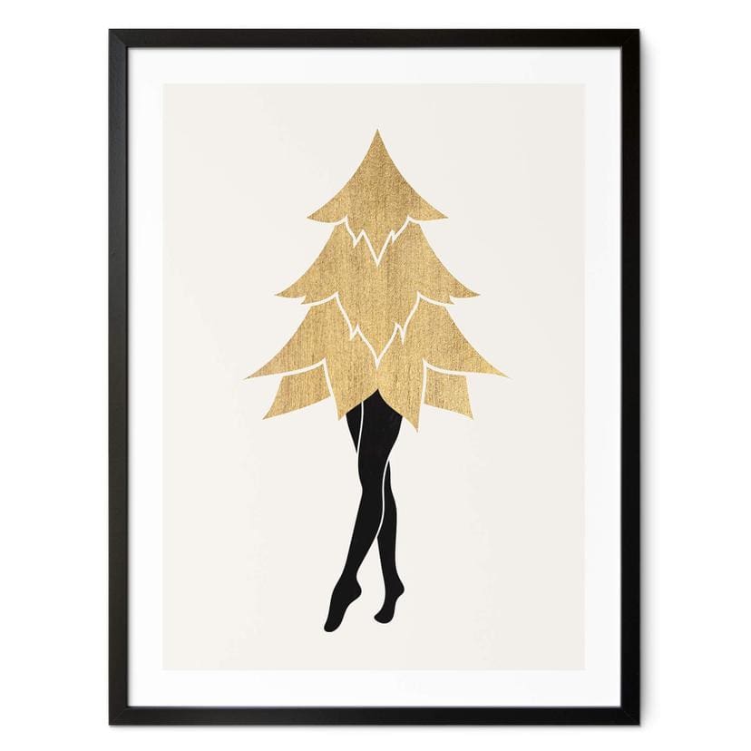 Póster Kubistika - Lady Gaga de Navidad