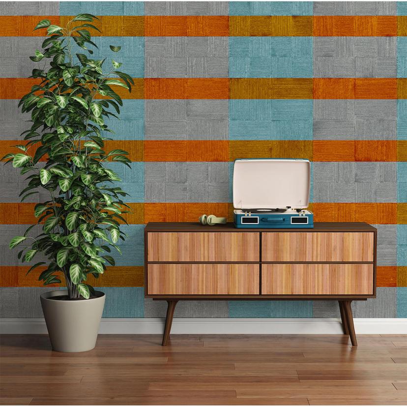 Architects Paper Papier peint photo Atelier 47 Plaster Art, orange, bleu