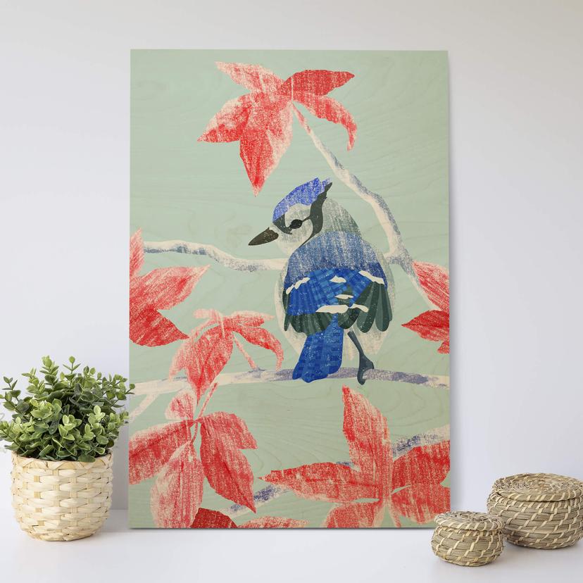 Träposter Goed Blauw - Kungsfiskaren
