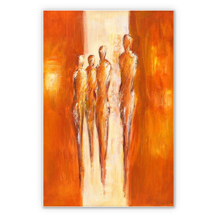 Tableau Forex - Schüßler - Quatre figures orange 02