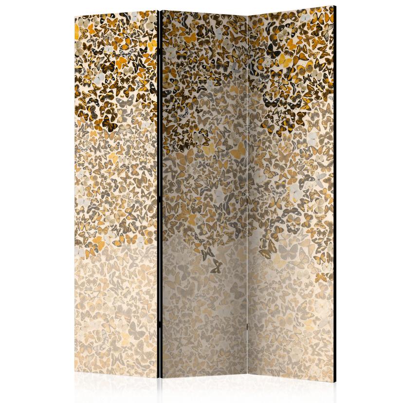 Paravent Séparation de pièce - Art et papillons, 3 pièces