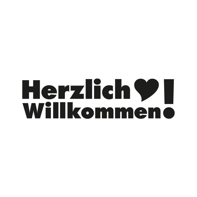 Wandtattoo Herzlich Willkommen 3