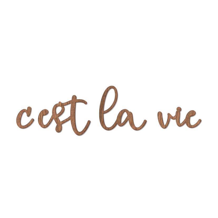 Scritta in legno   C'est la vie