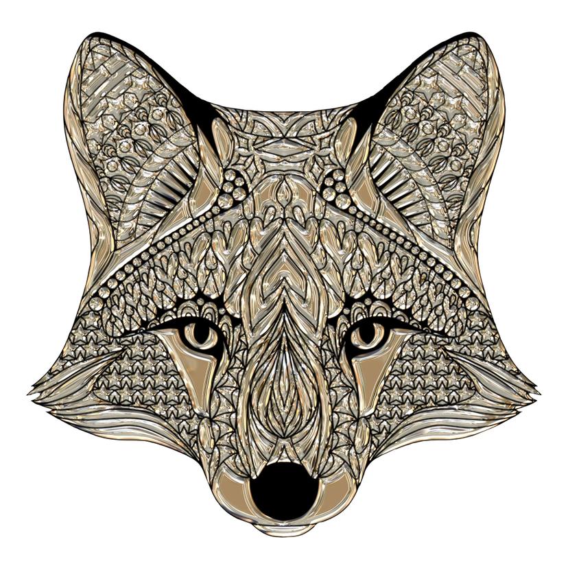 Wandtattoo Metallic Fox