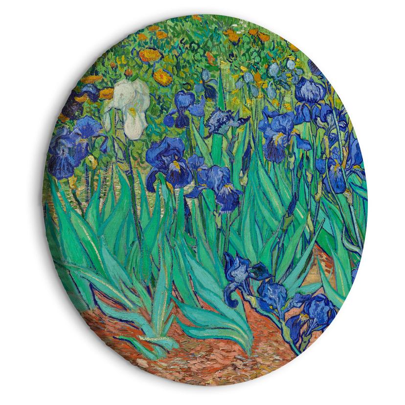 Rundes Leinwandbild van Gogh - Schwertlilien
