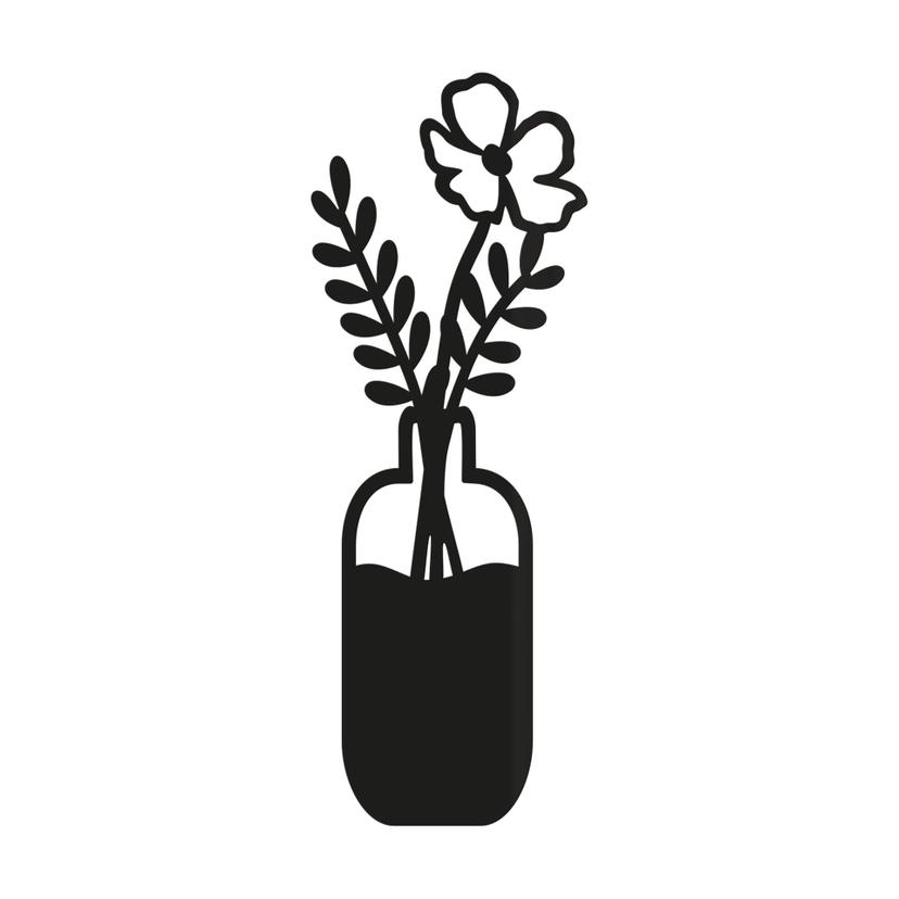 Akryldekoration blommor i vas