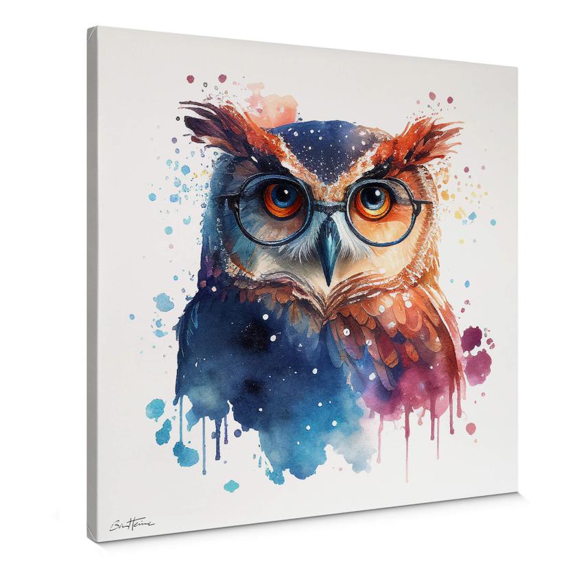 Lærredsprint - Heine - Intelligent Owl
