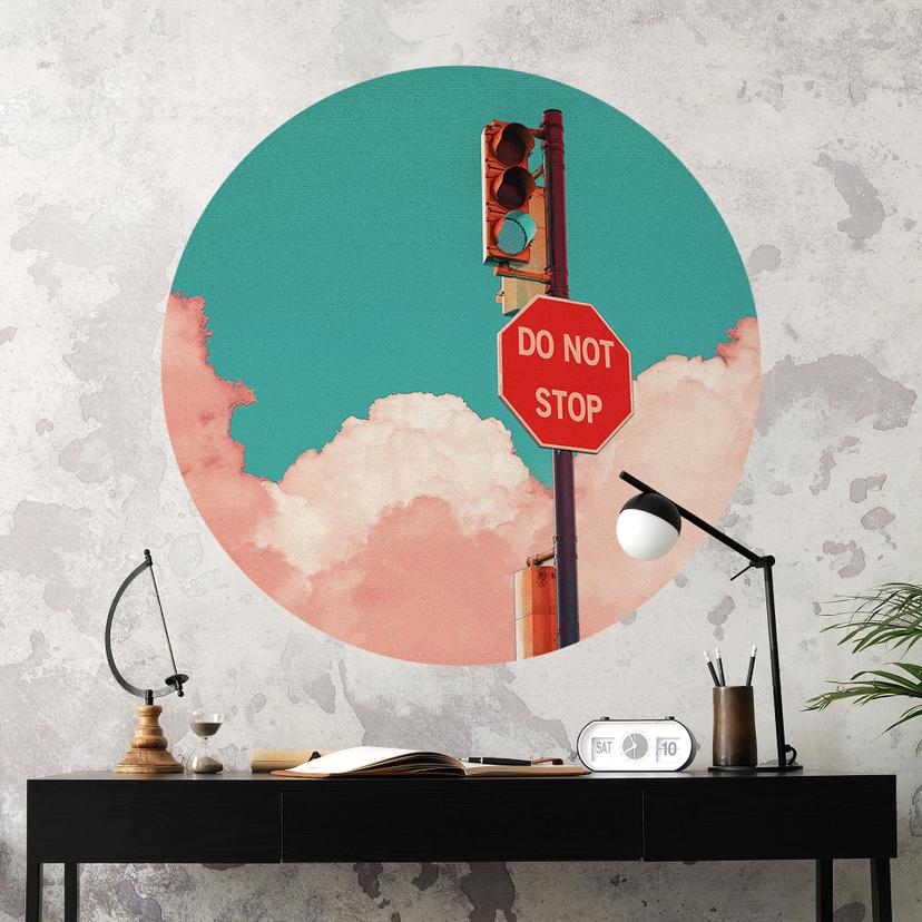 Wall Sticker Do Not Stop - Skilt foran turkisblå himmel - CosmoZach