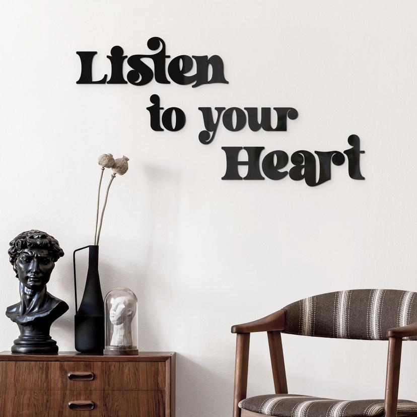 Akrylbokstäver Listen to your Heart
