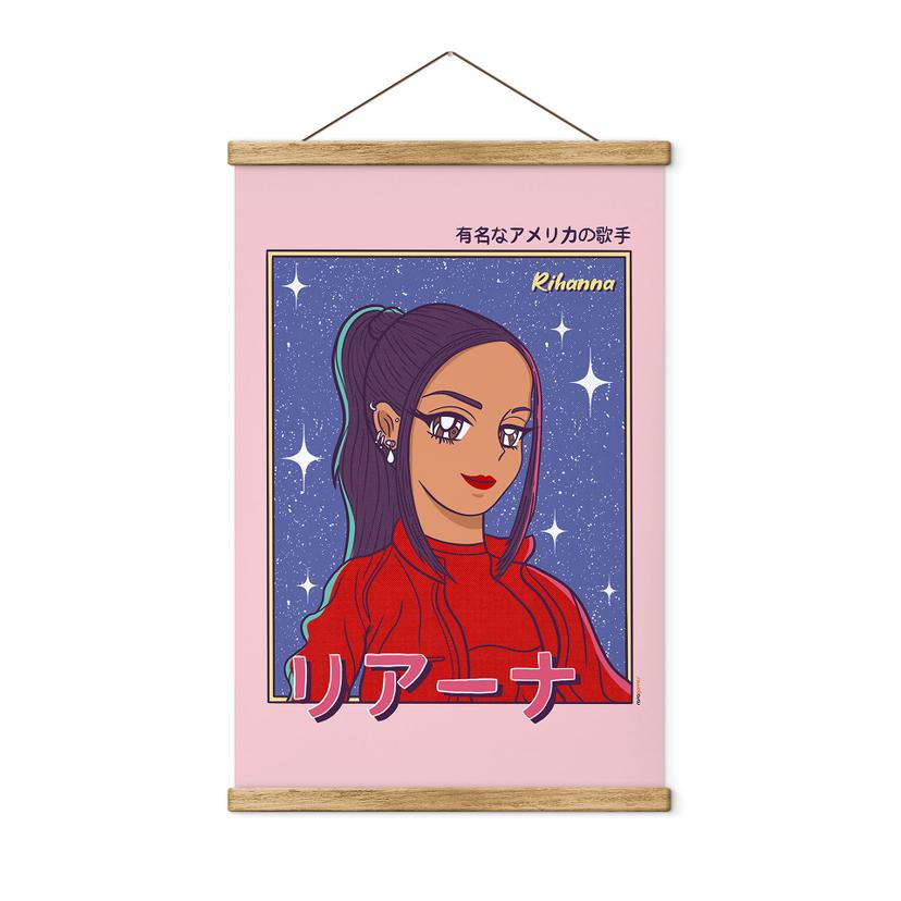 Tekstil plakat Anime-Girl "Rihanna" - Gomes