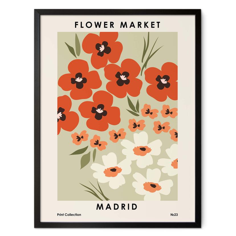 Poster Anastasiya - Flower Market Madrid