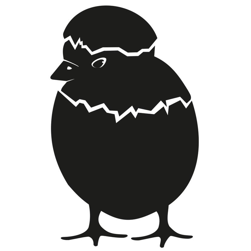 Adesivo murale - Pulcino nell'uovo
