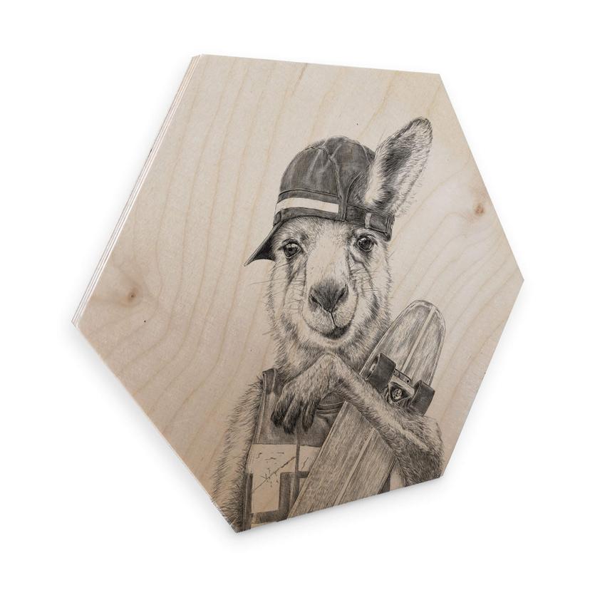 Hexagon hout - kools - Skateroo