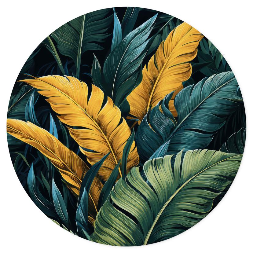 Muursticker Kleurrijke palmbladeren - Jaszke