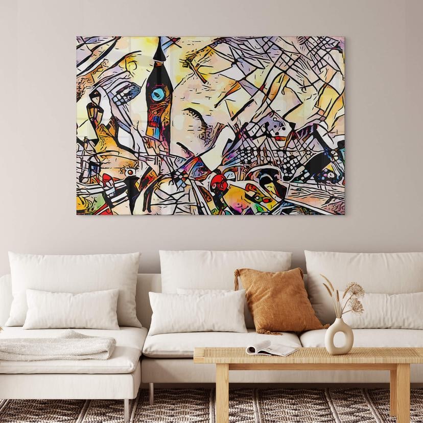 Stampa su vetro acrilico Zamart - Kandinsky incontra il Big Ben di Londra