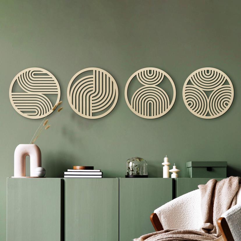 Vægdekoration Popler træ Boho Rainbows