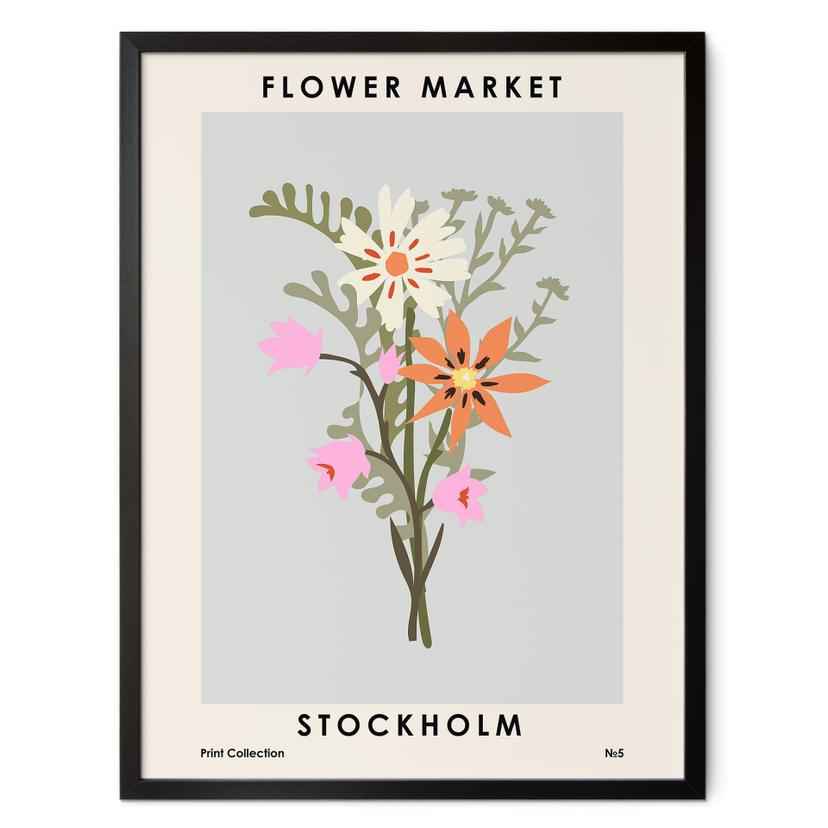 Póster NKTN - Mercado de las flores - Estocolmo