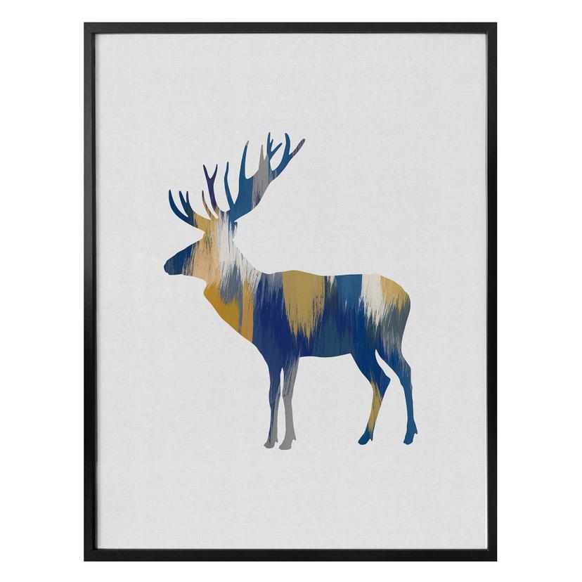 Plakat - Orara Studio - Moose Blue and Yellow