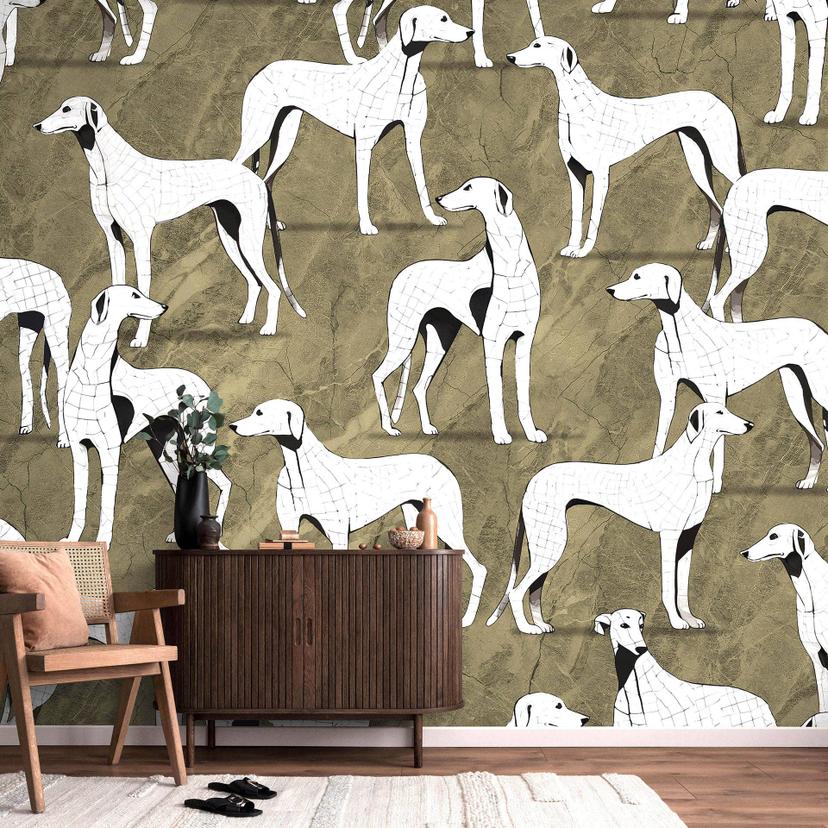 Guido Maria Kretschmer fototapet Greyhound Manor - Art Edition 2 guld
