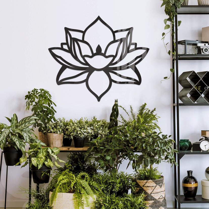 Decoración acrílica flor de loto