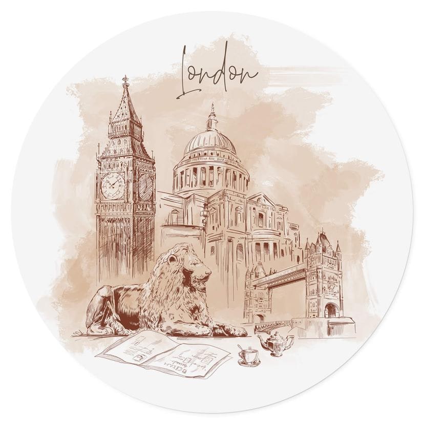 Adesivo murale Londra - Rotondo - Love your City