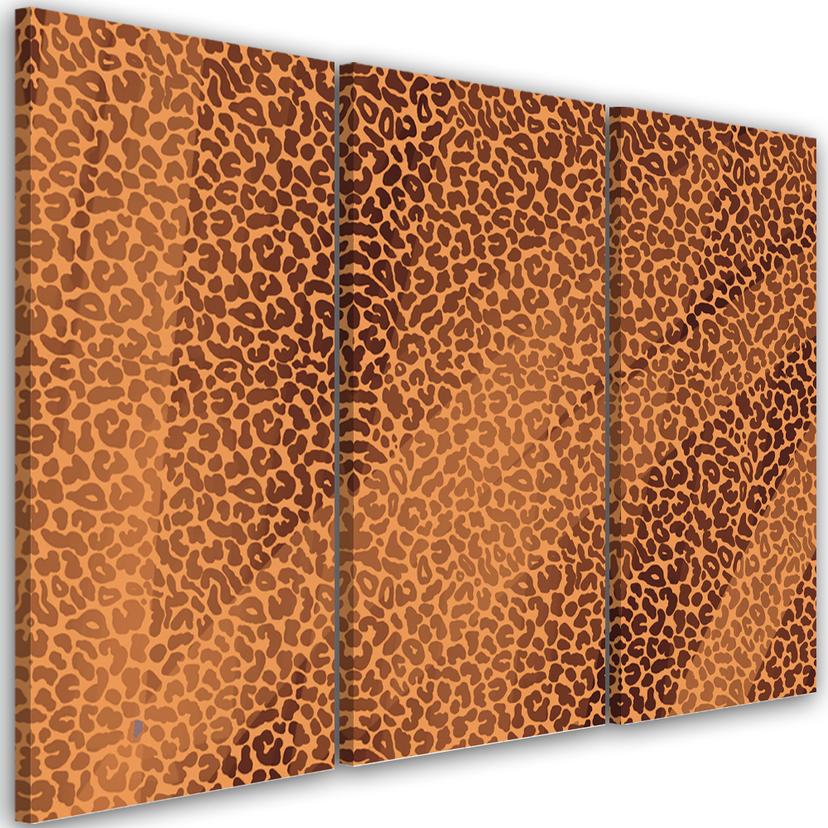 3 stykke lærredsprint, Leopard Leopard Pels Patches Mønster