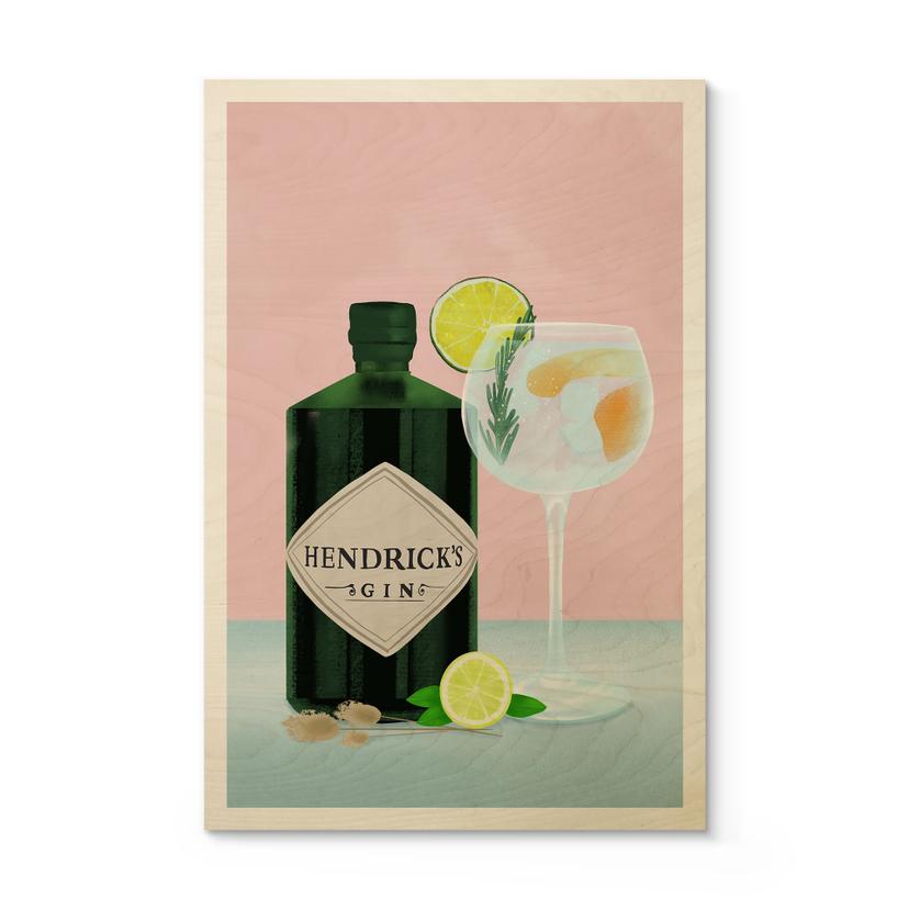 Billede af træ Gin Tonic Cocktail - Lizde