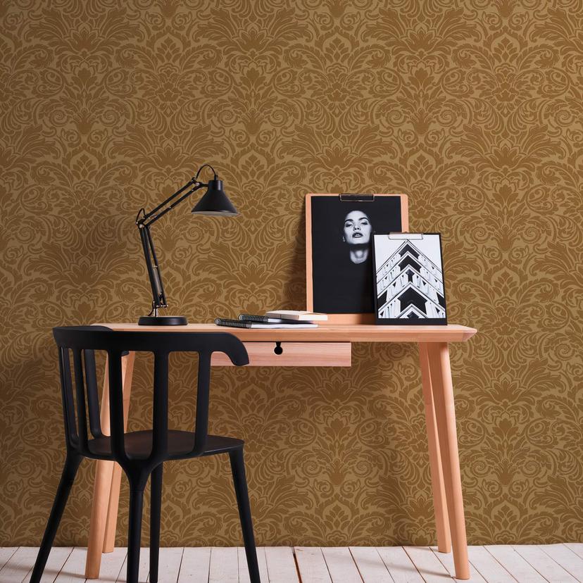 tapet A.S. Creation barokoptik i guld non-woven tapet med glasperler tapet med ornamenter tapet med ornamenter
