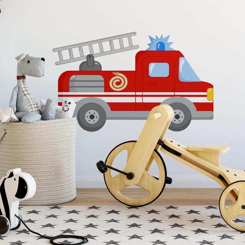 Sticker mural - Camion de pompier