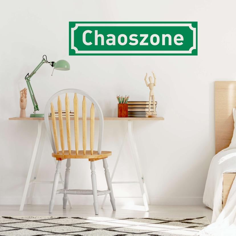 Muursticker Chaoszone