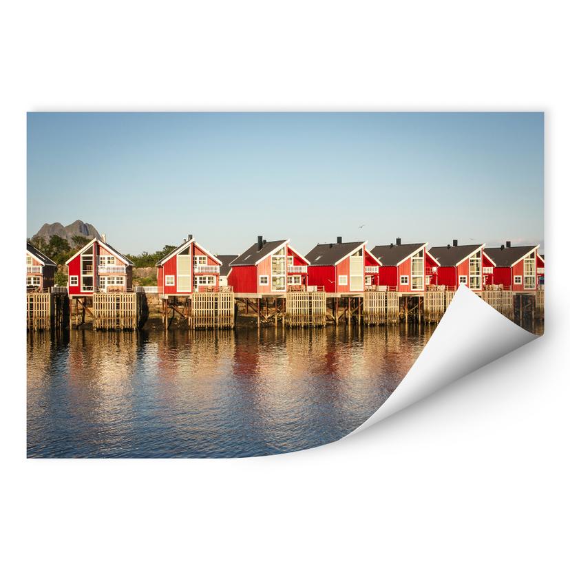 Zelfklevende Poster - Vakantiehuisjes