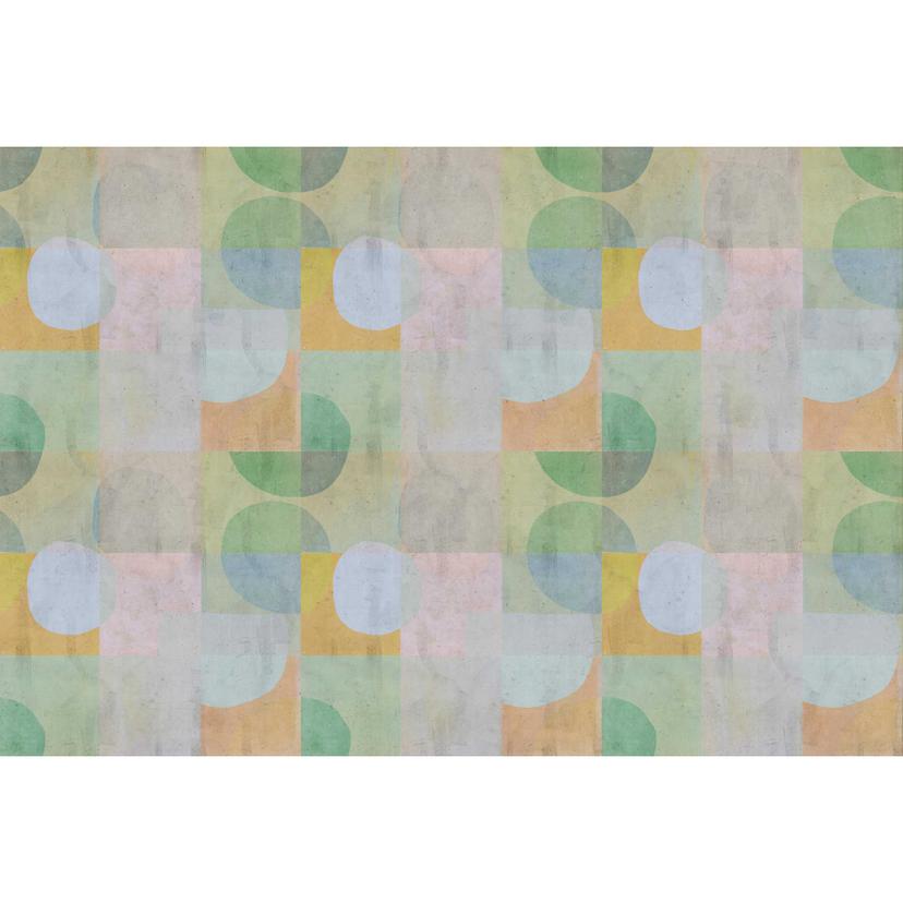 Carta da parati geometrica in colori pastello - morbida carta da parati in tessuto non tessuto con m
